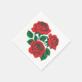 Boeket RODE ROZEN formele bruiloft Servet (Hoek)