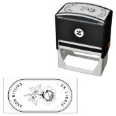 Boeket Roos Ex Libris Zelfinkende Boekstempel Zelfinktende Stempel (In situ)