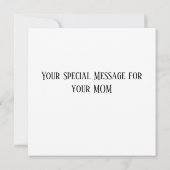 Boeket roze gepersonaliseerde Moederdag groet Kaart (Achterkant)