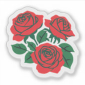 Boeket Rozen Sticker (Voorkant)