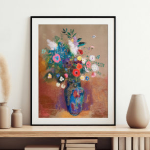 Boeket van bloemen (1900 - 1905) door Odilon Redon Poster