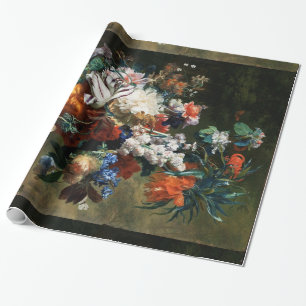 BOEKET VAN BLOEMEN IN EEN URN CADEAUPAPIER