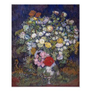 Boeket van bloemen in een vaas   Van Gogh   Foto Afdruk