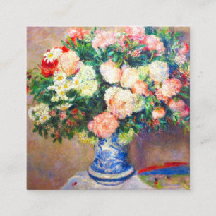 Boeket van Chrysanten en een Japanse Fan Informatiekaartje