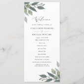 Boeket van Greenery Wedding Programma (Voorkant)