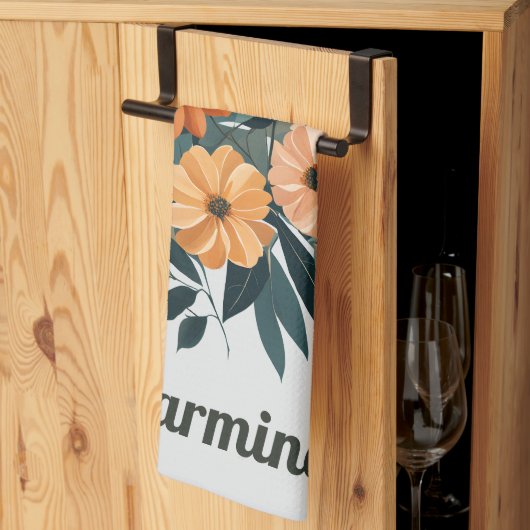 Boeket van Herfstbloemen Theedoek (Derde Gevouwen)