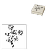 boeket van kunststempel van de roos 	rubberstempel (Gestempeld)