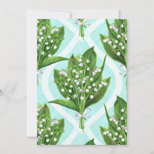 Boeket van lelie van de vallei bloemen op blauw