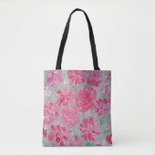 Boeket van Liefde Bloemen Canvas tas (Voorkant)
