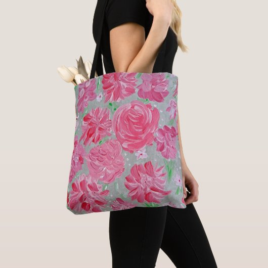 Boeket van Liefde Bloemen Canvas tas (Dichtbij)