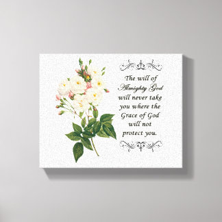 Boeket van mooie witte rozen canvas afdruk