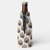 Boeket van pioenen, citrien en topaas flesjeskoeler (Fles Achterkant)