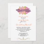 Boeket van Ranunculus Huwelijksuitnodiging Kaart (Voorkant / Achterkant)