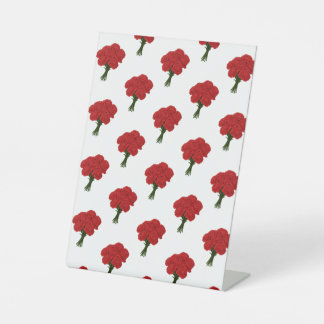 Boeket van rode anjers - Elegante romantische kuns Reclamebord Met Voetstuk