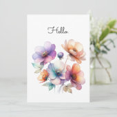 Boeket van Waterverf Bloemen  (Staand voorkant)