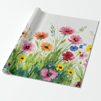 Boeket van wilde bloemen cadeaupapier