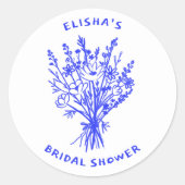 Boeket van wilde bloemen Landelijke grillige bruid Ronde Sticker (Voorkant)