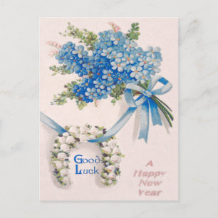 Boeket vergeet-mij-nietjes lelietje-van-dalen briefkaart