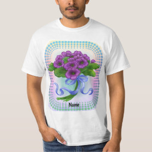Boeket viooltjes bloemen t-shirt