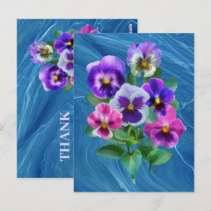 Boeket viooltjes driekleurige viooltjes HARTELIJK  Briefkaart