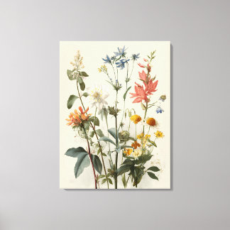 Boeket Weidevol Bloemen Canvas Afdruk