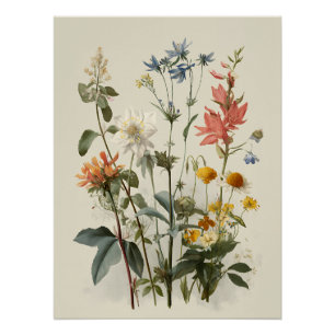 Boeket Weidevol Bloemen Perfect Poster