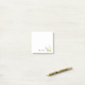 Boeket wilde bloemen monogram leraar post-it® notes (Op bureau)