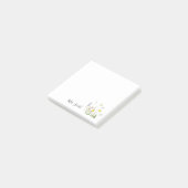 Boeket wilde bloemen monogram leraar post-it® notes (Schuin)