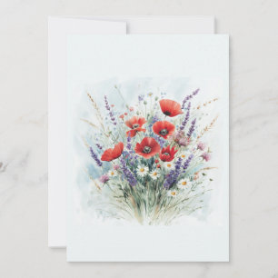 Boeket wilde bloemen uitnodiging