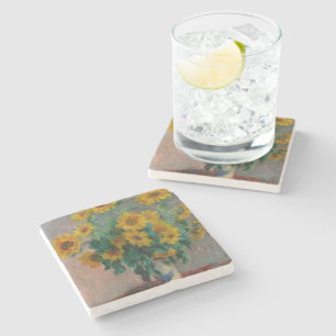 Boeket zonnebloemen door Claude Monet Stenen Onderzetter