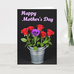 Boeketkaart met fluweelzachte rozen kaart