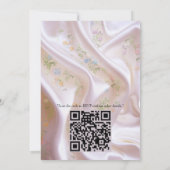 Boeketten van meerkleurige Rozen op zijden texture Kaart (Achterkant)