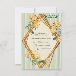 Boeketten van meerkleurige Rozen op zijden texture RSVP Kaartje