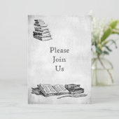 Boekfeest Oude Kunst Aangepaste Uitnodigingen (Staand voorkant)