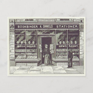  boekhandel Tekening 1891 Briefkaart