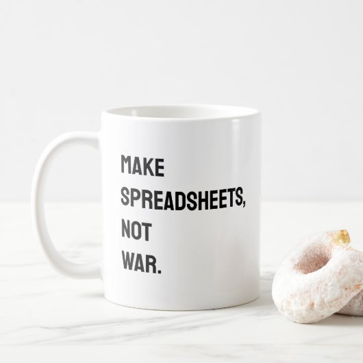 Boekhoud Spreadsheet Grappige Mok (Met donut)