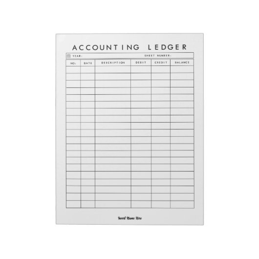 Boekhoudboek Aangepaste Notitieblok (Gedraaid)