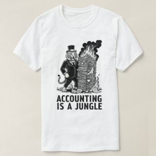 "Boekhouden Is Een Jungle" Grappige Tijger Account T-shirt