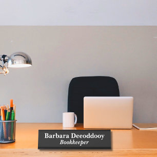 Boekhouder Black Bureau Naambordje