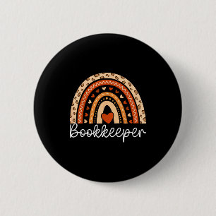 Boekhouder Boho Regenboog Accountant Boekhouding Ronde Button 5,7 Cm