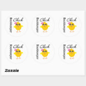 Boekhouder Chick Ronde Sticker (Vel)