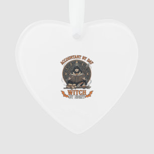 Boekhouder Dag Heks Nacht Halloween Magie Boek_1 Ornament