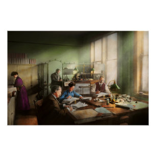 Boekhouder - De boekhoudafdeling 1902 Perfect Poster