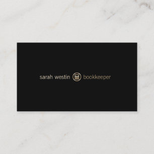 Boekhouder Gold Calculator Icon Visitekaartje