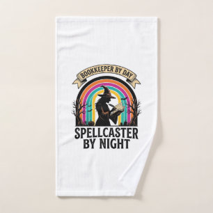 Boekhouder Heks Retro Halloween Boekhoudkundig Ont Handdoek