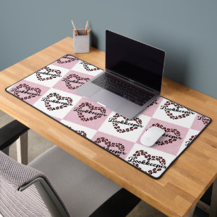 Boekhouder Leopard Heart Lijst Roze Wit Bureaumat