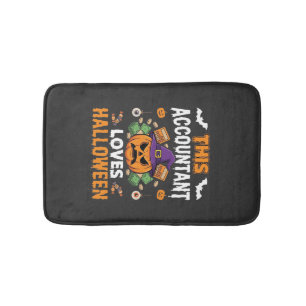Boekhouder Loves Halloween Pompoen Boekhouder Desi Badmat