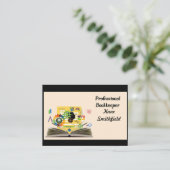 Boekhouder Visitekaartje Tan en zwart (Staand voorkant)