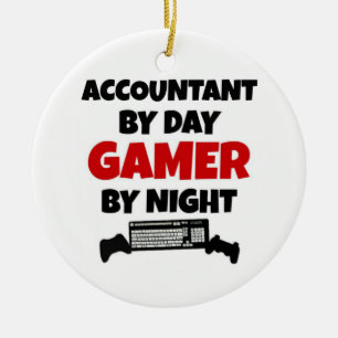 Boekhouder voor Day Gamer by Night Keramisch Ornament
