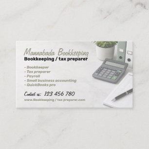Boekhouding Belastingvoorbereiding Payroll Service Visitekaartje